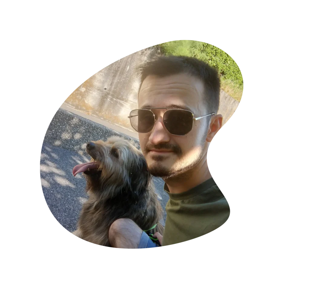 Anthony de Garde La Truffe avec Choubaka. Pet sitter à Valence